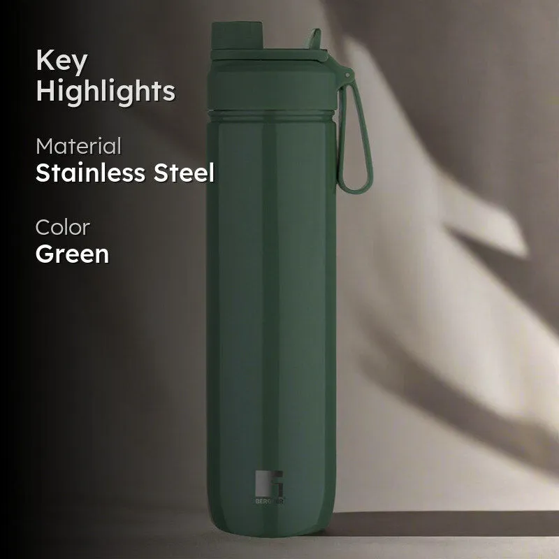 Bergner Walking Sipmate Thermosteel Hot And Cold Flask (Green) - 530 mL media 2