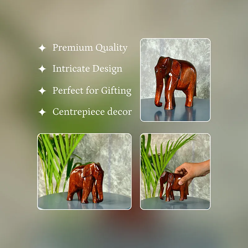 Timber Tusker Wood Showpiece media 4