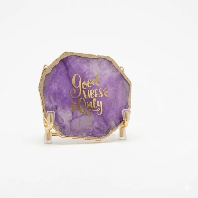 Good Vibes Agate Showpiece - Pink media 4