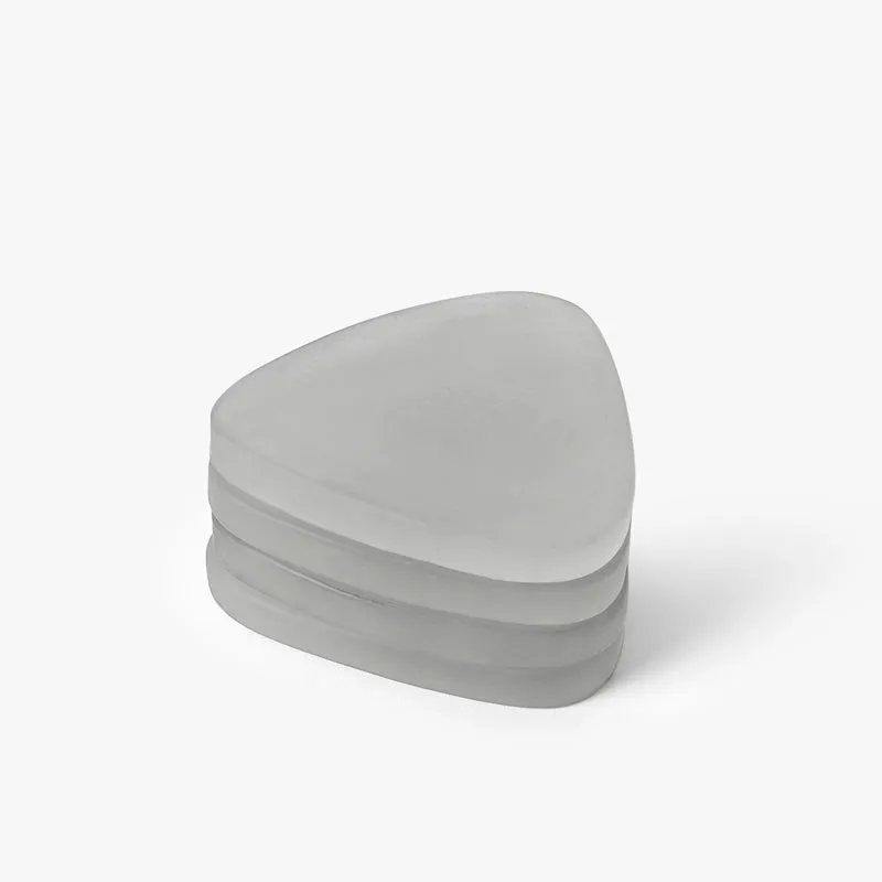 Glossy Trivo Glass Coaster (White) - Set Of Four media 3