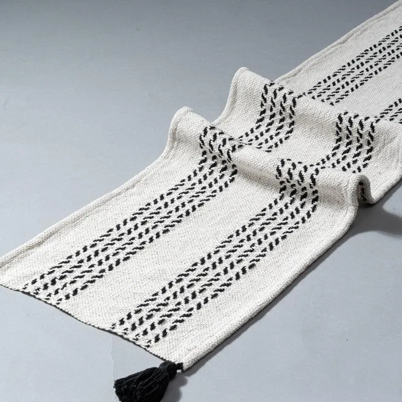 Saphira Handwoven Cotton Table Runner media 4