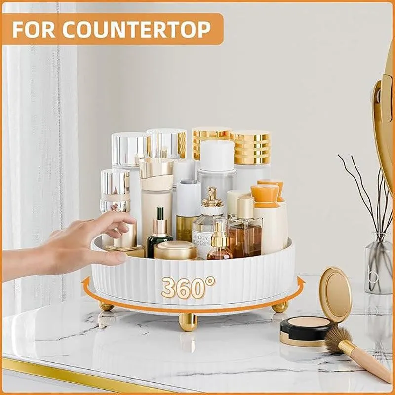 Bits & Bliss Revolving Desk Organizer - White media 3