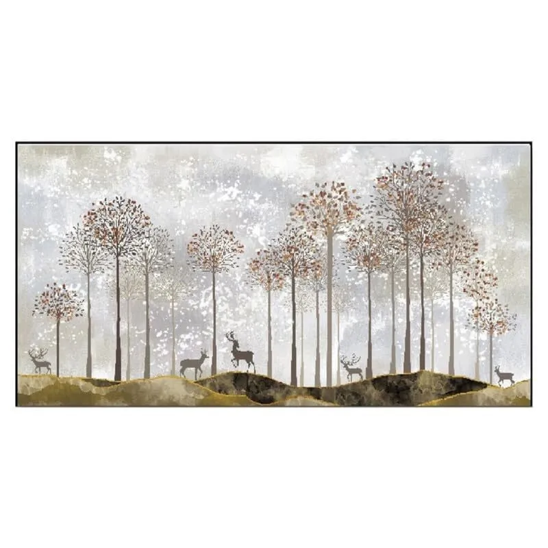 Golden Mist Canvas Wall Painting With Frame media 4