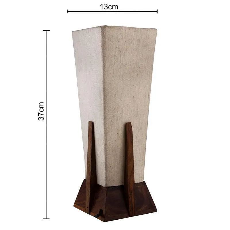 Retro Radiance Fabric Table Lamp (Beige) - Set of Two media 6