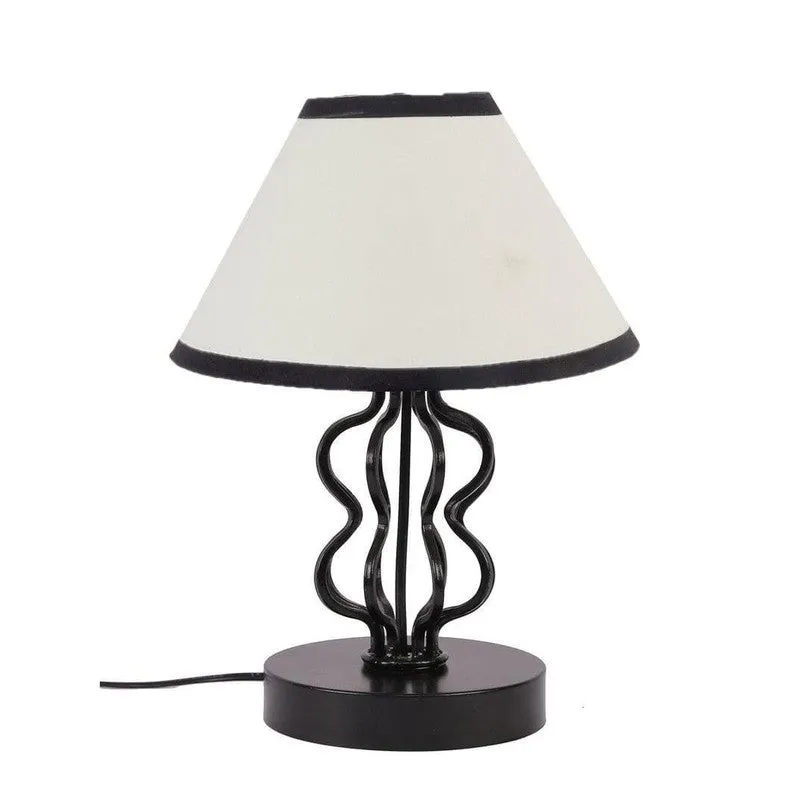 Iggly Wiggly Fabric Table Lamp - White,Black media 4