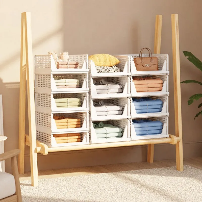 Elegant Stackable Wardrobe Organizer - Set of Twelve media 1