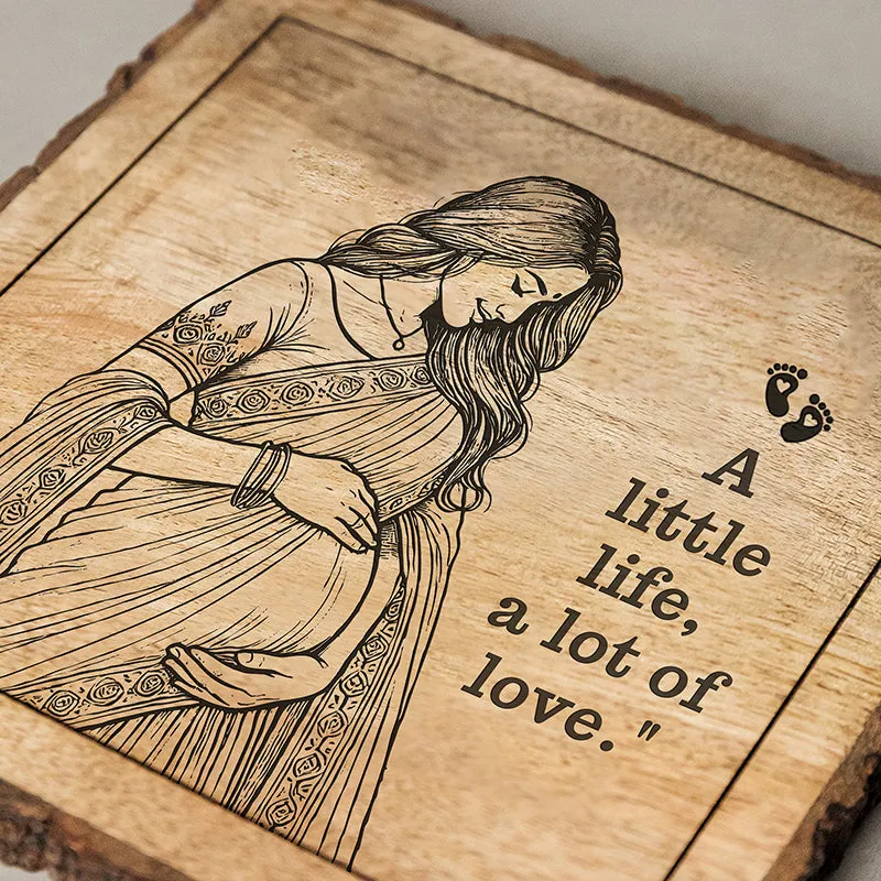 A Little Life, A Lot Of Love Wood Showpiece - Square media 4