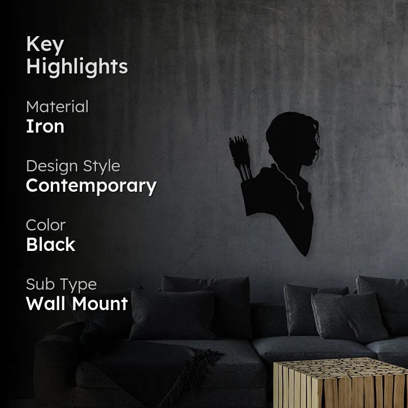 Katniss Hunger Games Black Iron Wall Accent media 2