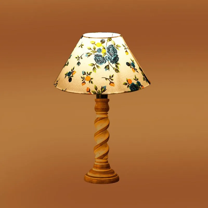 Modera Elyn Floral Wooden Table Lamp - Multicolor media 7