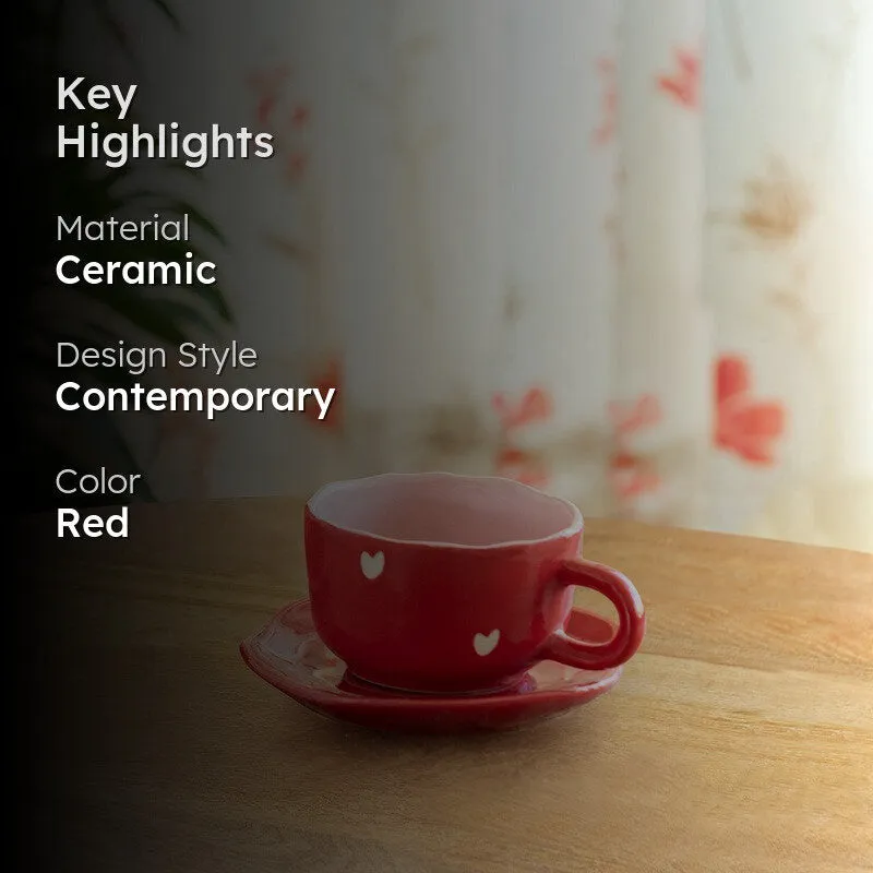 Crimsom Charm Cup & Saucer - 330 ML media 2