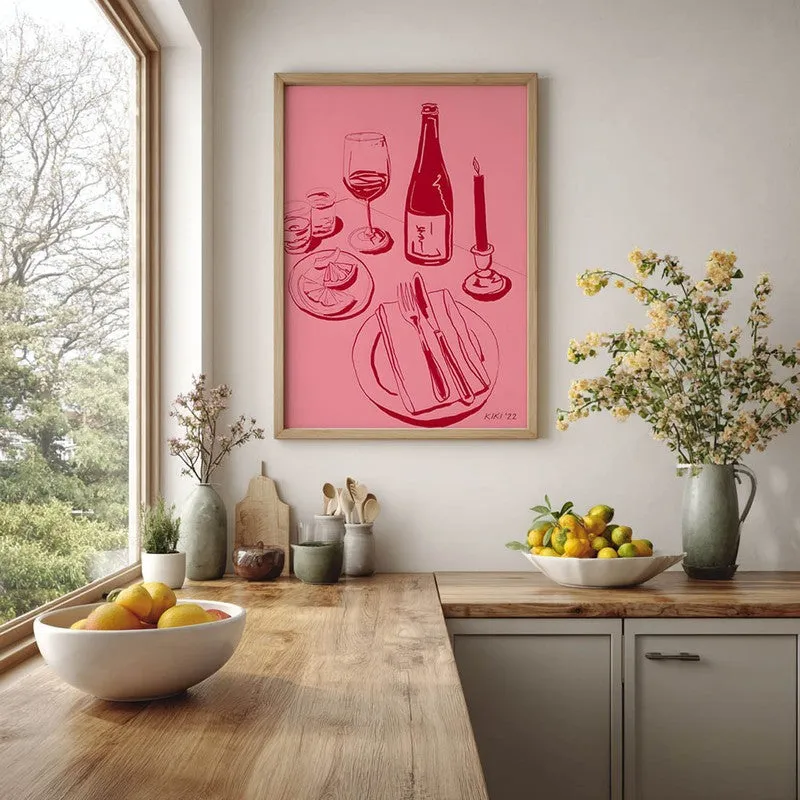 Bar Cart Bliss Archival Canvas Wall Art - Brown media 5