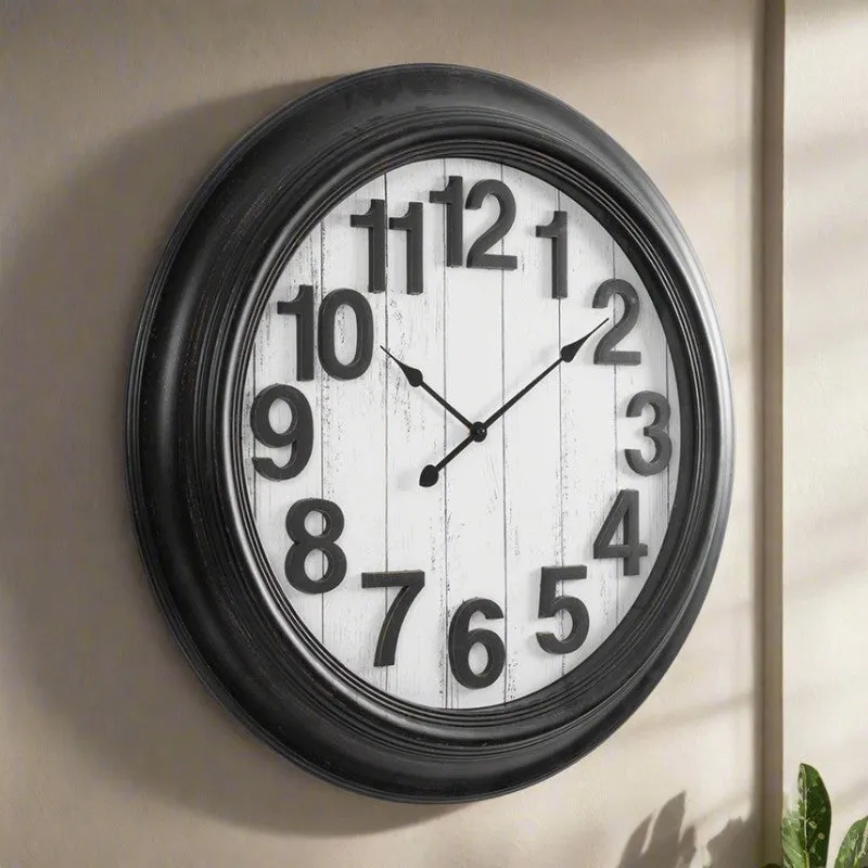 Regal Round Wall Clock - Black & White media 4