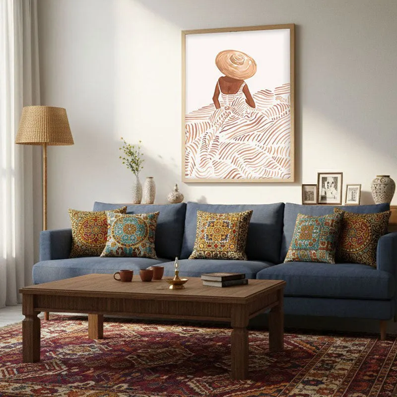 Serene Archival Canvas Wall Art - Natural Brown Frame media 3