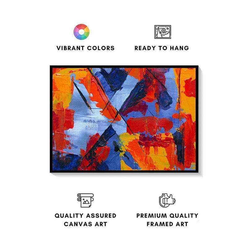 The Colour Symphony Canvas Painting - Black Frame media 4