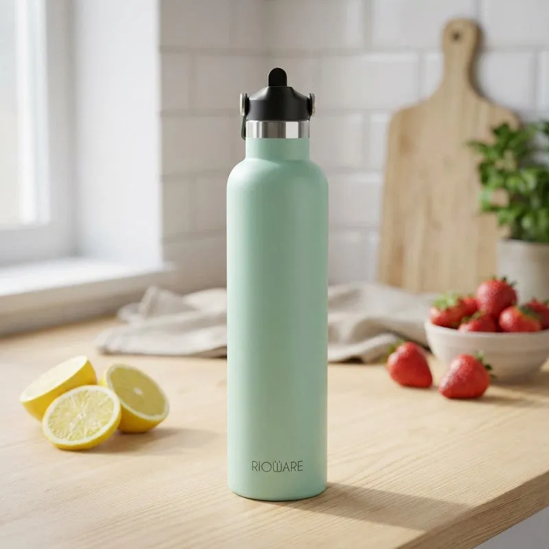 Rioware Flowra Water Bottle (Green & Black) - 1000 mL media 1