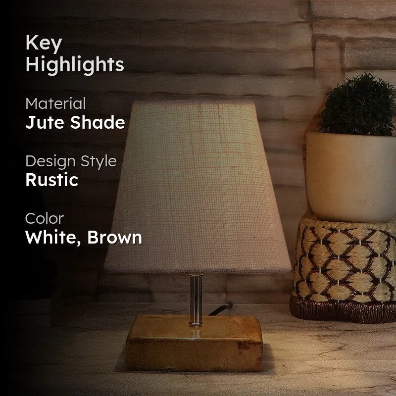 Tryda Jute Table Lamp - White,Brown media 2