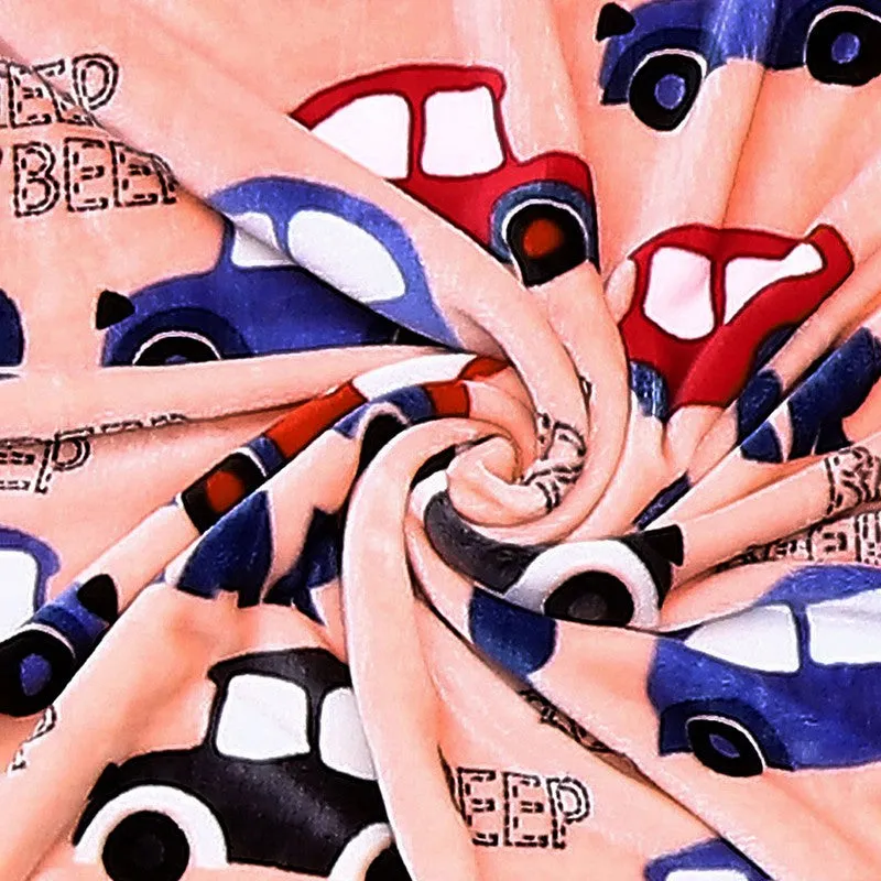 Monte Carlo Car Cuddle Kids Blanket (Peach)- 500 GSM media 5