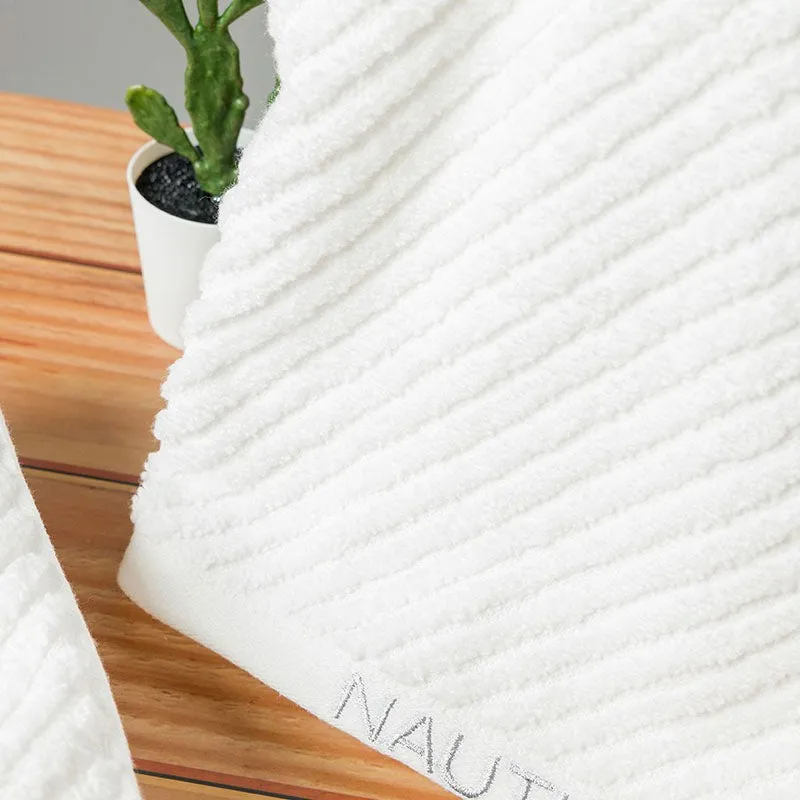 Nautica Riviera Soft Cotton Hand Towel (White) - Set Of Two media 3