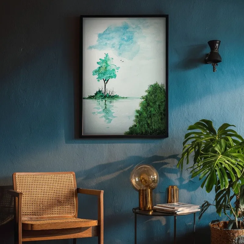 Verdant Shades Archival Paper Wall Art With Frame media 4
