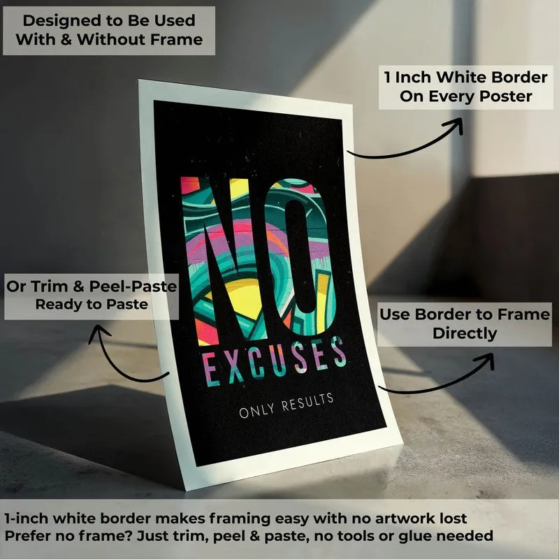 No Excuses Vibes Wall Poster media 9