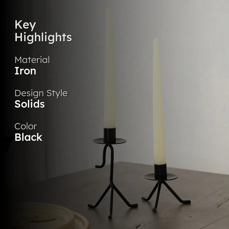 Marquesa Glow Black Candle Holders - Set Of Two media 2
