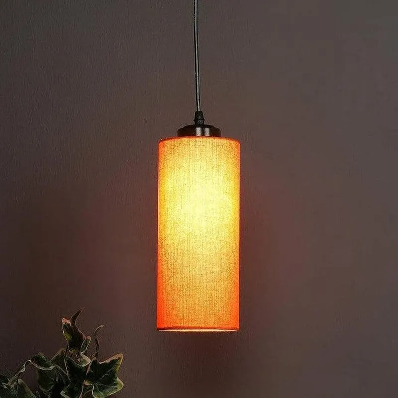 Solid Squad Cotton Ceiling Lamp - Orange media 1