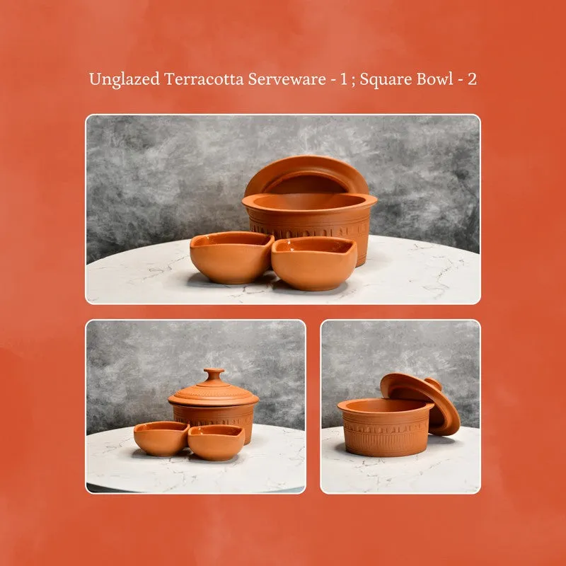 Artisanal Terracotta Serving Bowls - Three Piece Set media 8
