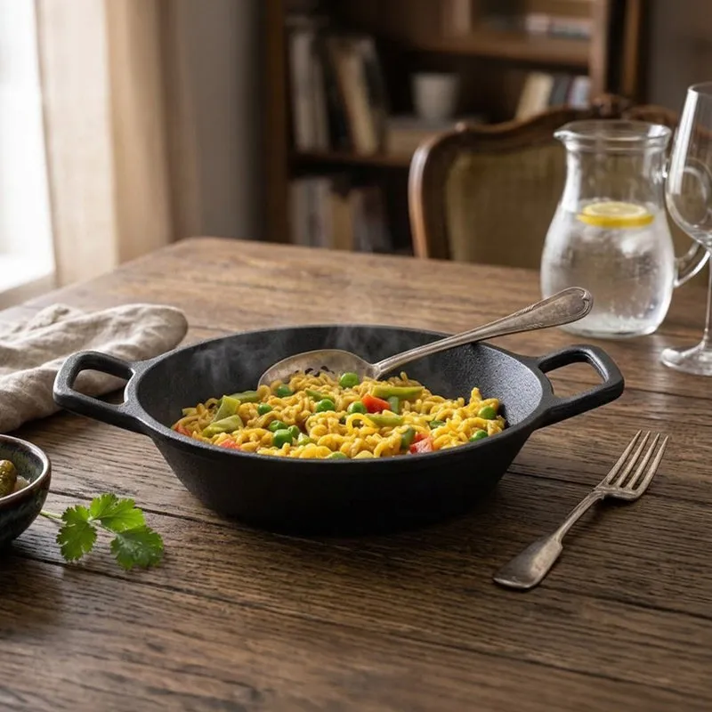 Cook Nest Cast Iron Non-Stick Kadhai (1500 mL) - Black media 7