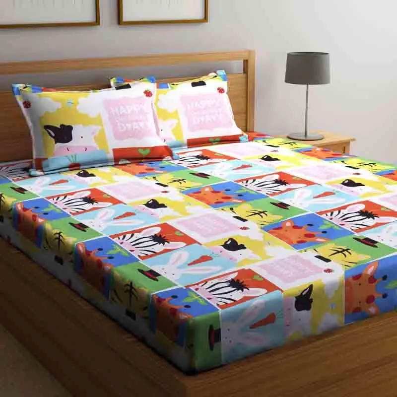 Jungle Bundle Bedsheet (Double) - 150 GSM media 1