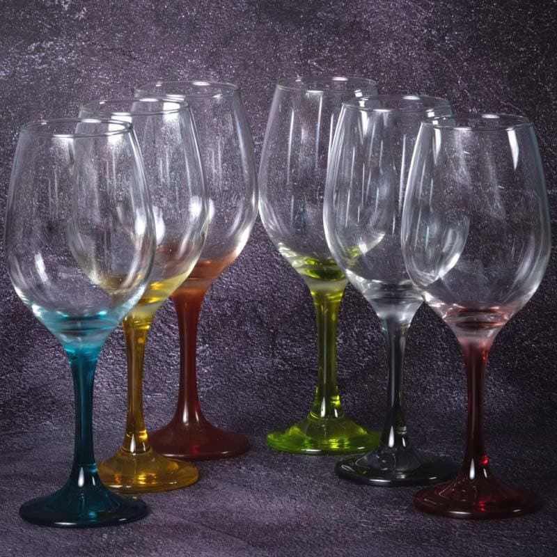 Discolights Glass Tumbler (385 ML) - Set Of Six - 385ml each