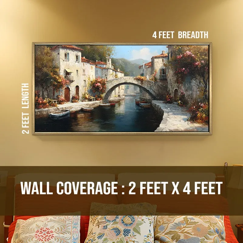 Petaled Silence Canvas Wall Painting With Frame media 9