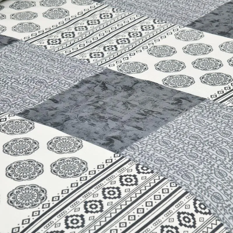Lamora Ethnic Cotton Bedsheet (Blue,White) - 160 TC media 5