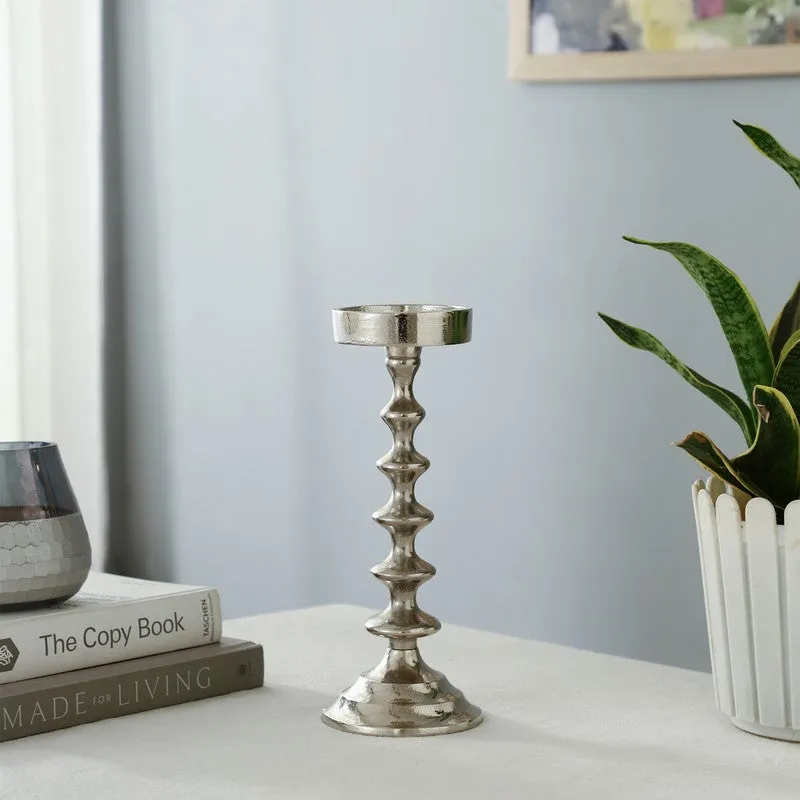 Heritage Pedestal Candle Holder - Silver media 3