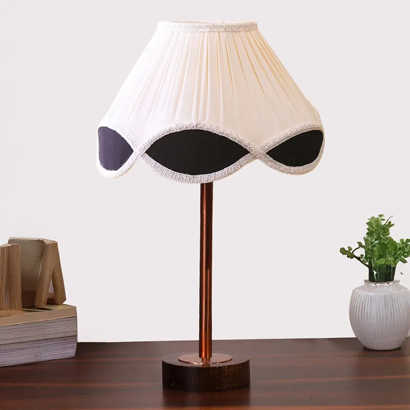 Valenica Rodin Wooden Table Lamp - White,Copper,Brown media 3