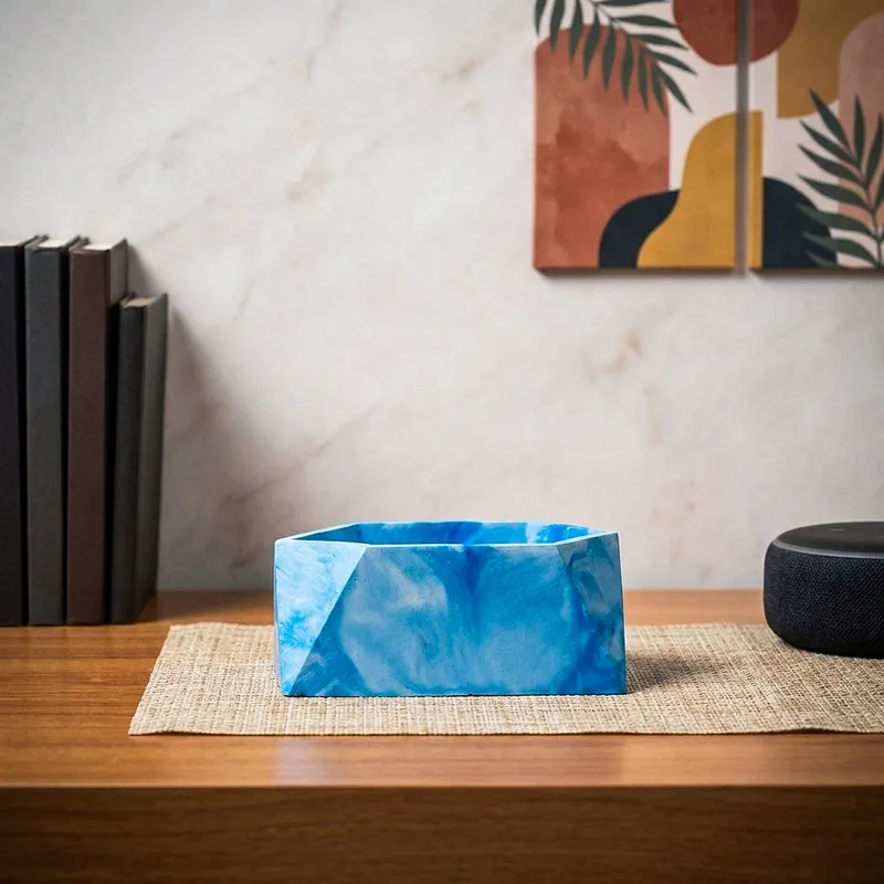 Trapex Concrete Planter - Blue media 1