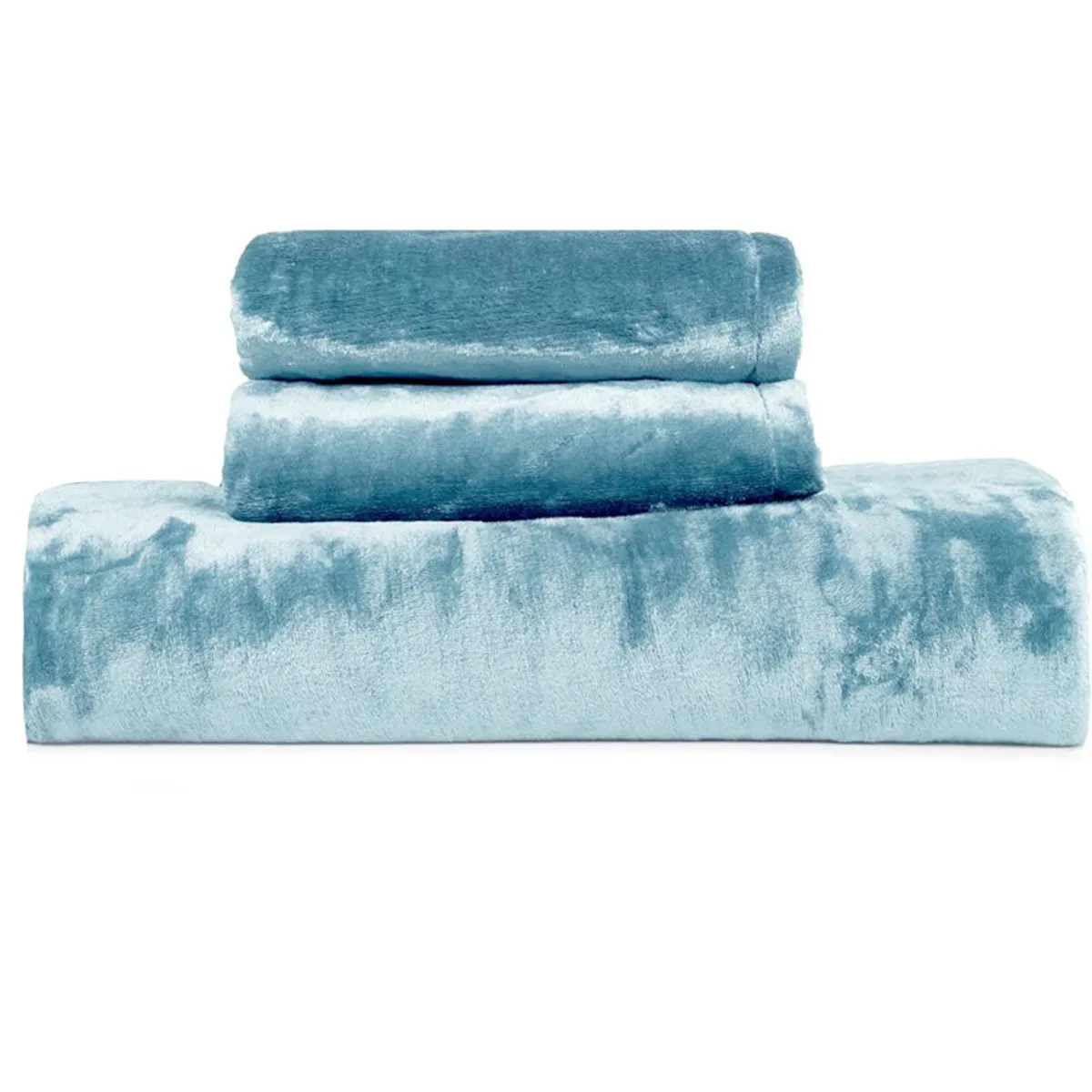 Casselle  Velvet Bedsheet (Sky Blue) - 300 GSM - 10
