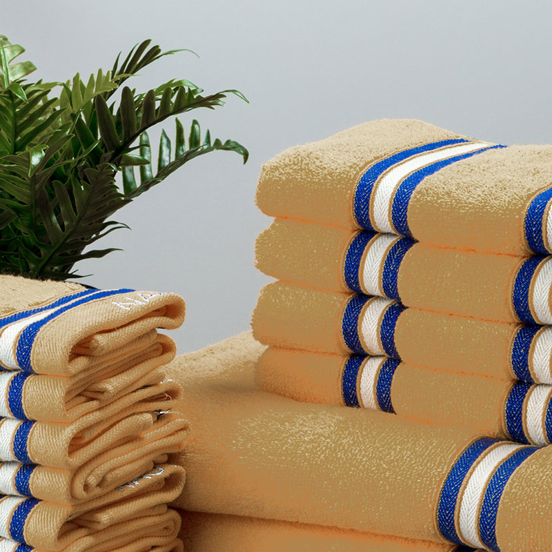 Nautica Dove Dual Cotton Towel Set (Beige) - Set Of Fourteen media 3