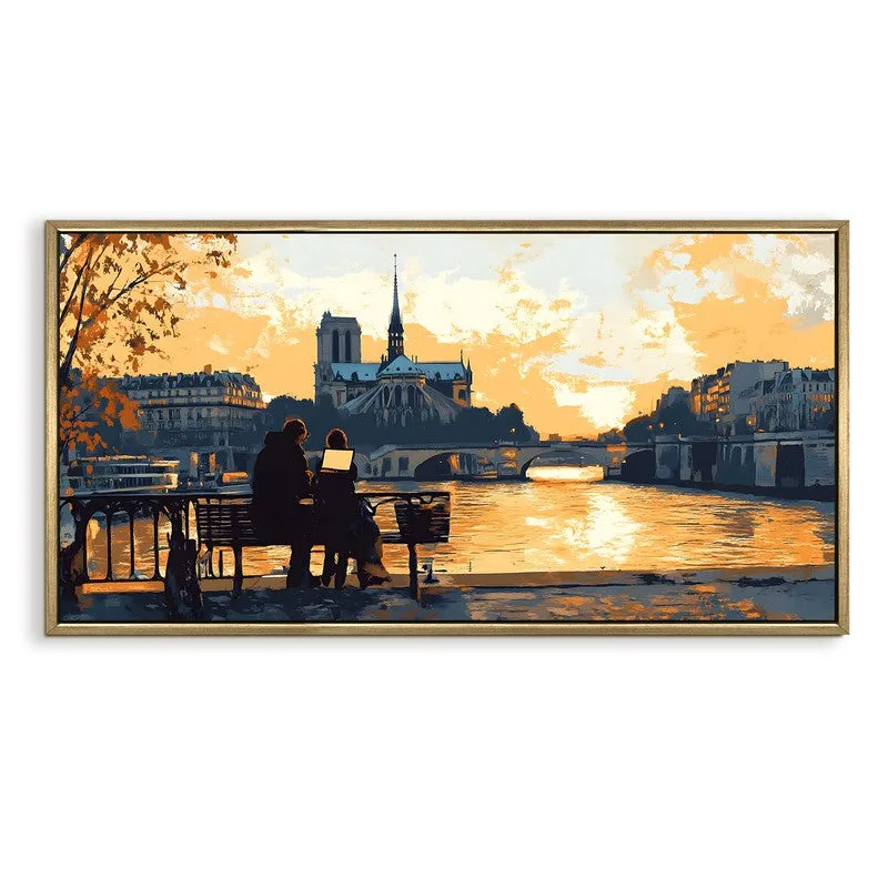 Twilight Canvas Wall Painting With Frame media 3
