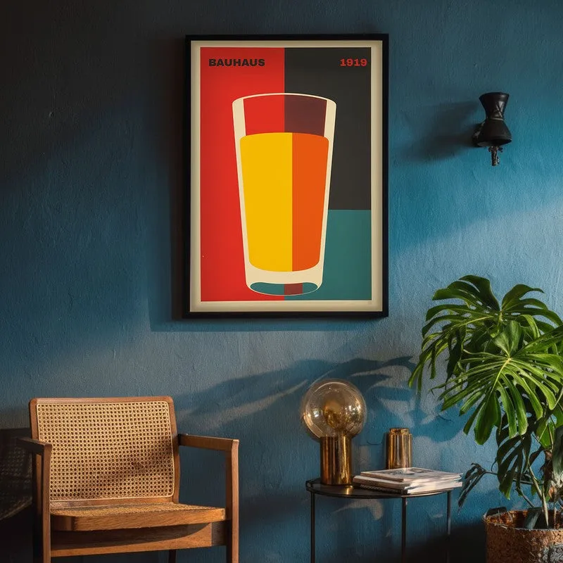 Orange Glass Archival Canvas Wall Art - Black Frame media 4