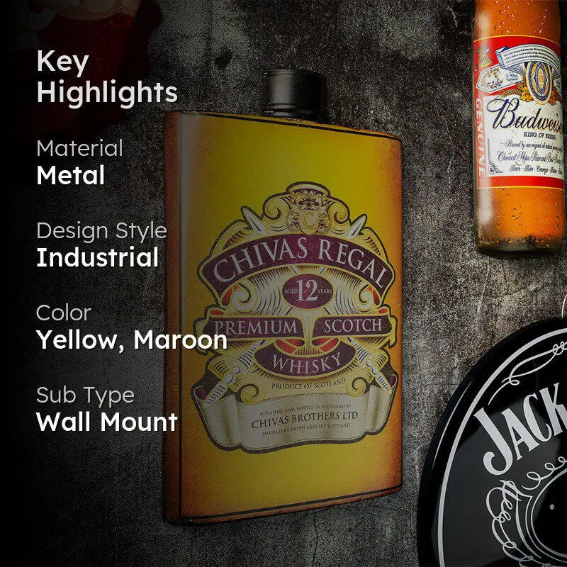Chivas Regal Flask Metal Wall Accent media 2