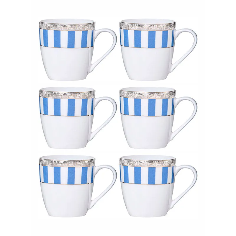 Sonaki Mida Stripe Bone China Tea Cup (180 mL Each) - Set Of Six media 4