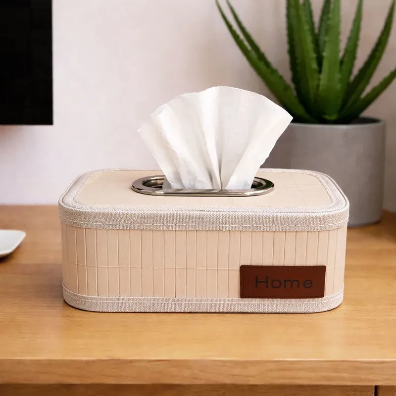 EcoNest Bamboo Tissue Holder - Ivory media 3