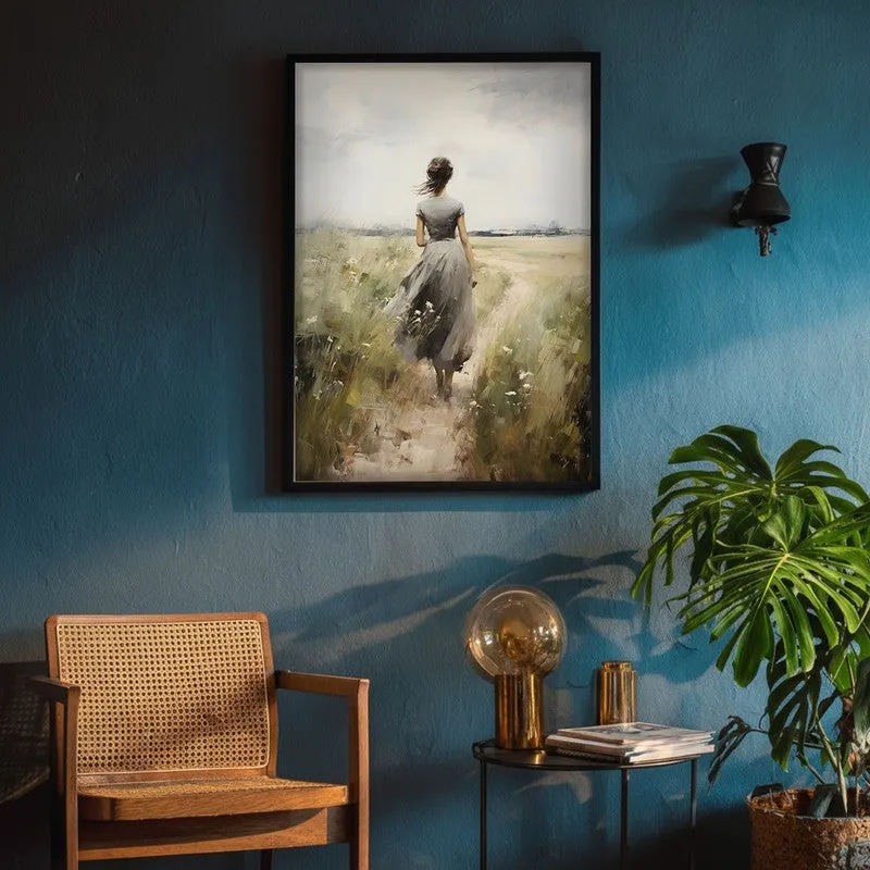 Fields of Solitude Archival Canvas Wall Art - Black Frame media 4