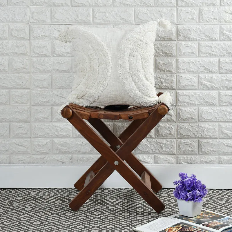 Aquila  Tufted Cushion Cover (White) - Set Of Two media 6