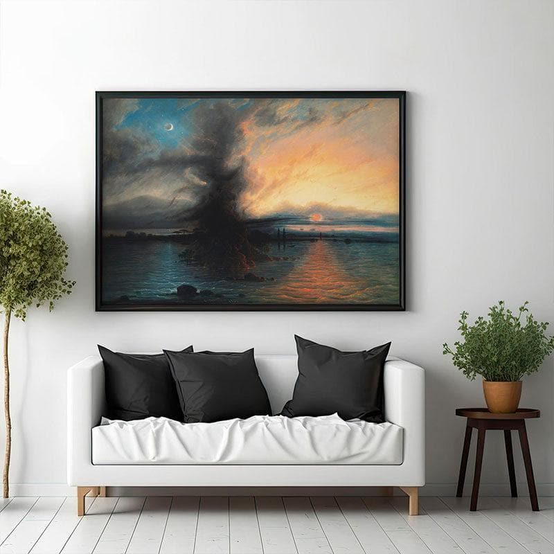 The Rock of Salvation Canvas Wall Painting - Black Frame