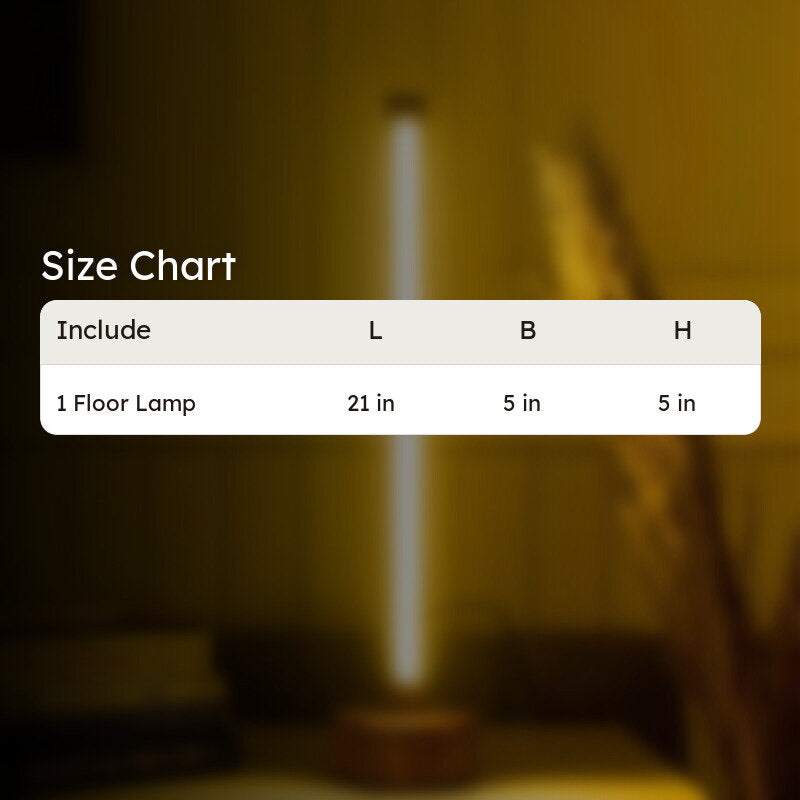 Slim Vertical Rose Wood LED Wooden Floor Lamp media 8