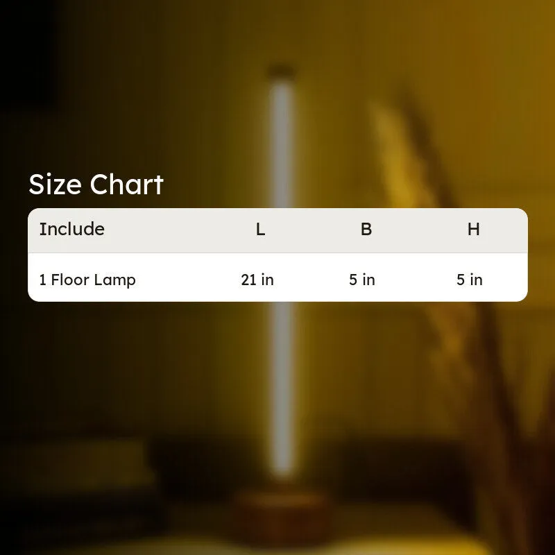 Slim Vertical Rose Wood LED Wooden Floor Lamp media 8