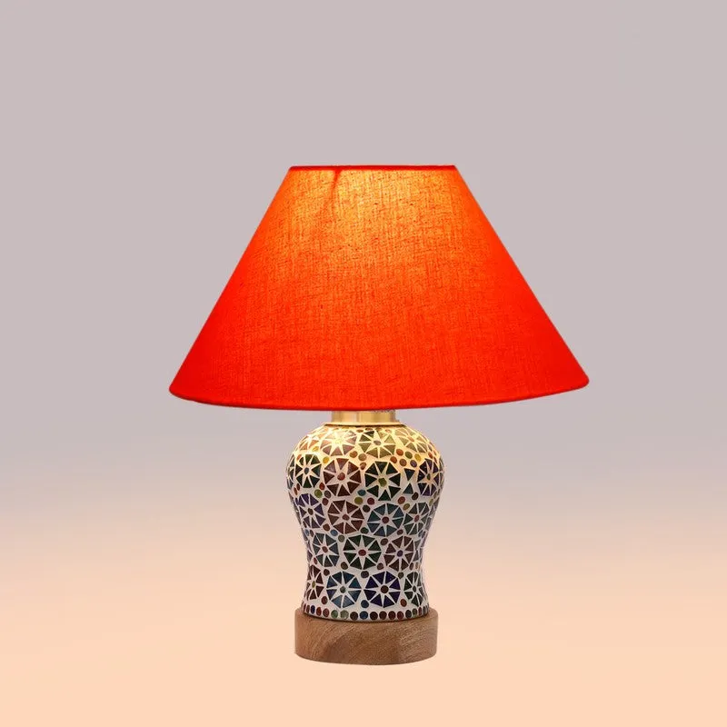 Solvra Wooden Table Lamp - Multicolor media 5