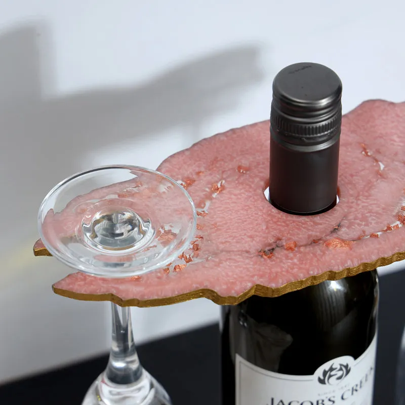 Resinor Wine Bottle & Glass Holder - Pink media 3