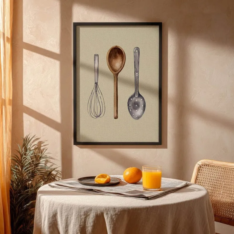 Whisk&Tools Archival Canvas Wall Art - Black media 4